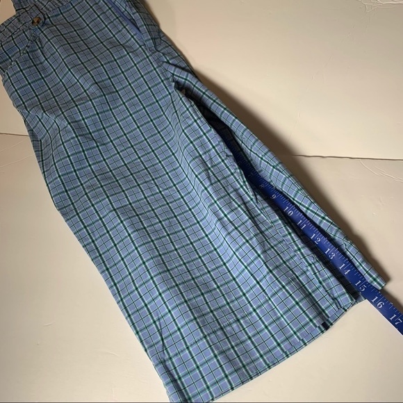 White Stag blue plaid stretch capris pants size 12 - Picture 7 of 10